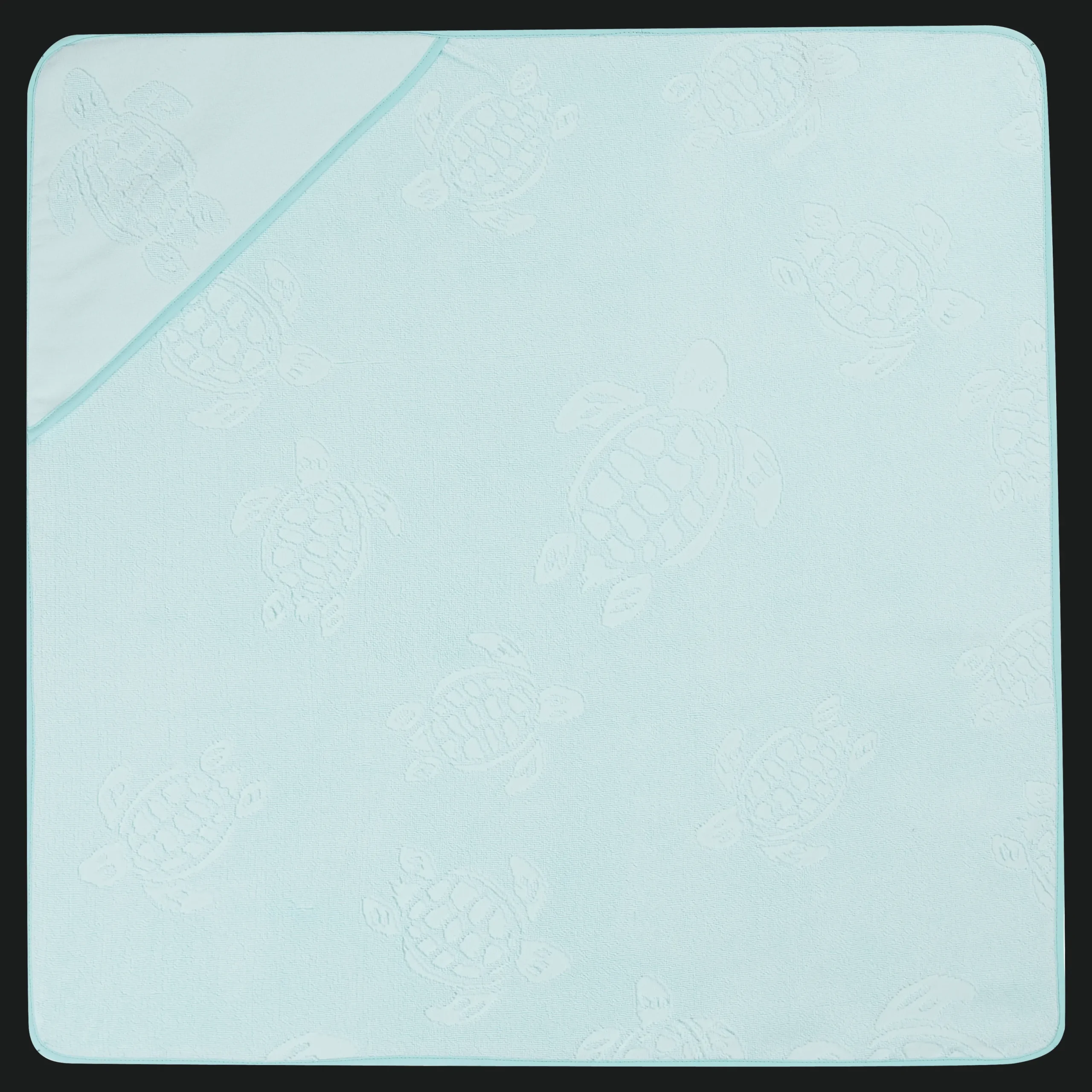 Discount Vilebrequin Baby Beach Towel Turtle Jacquard Solid Thalassa/Blue