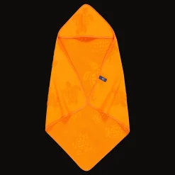 Outlet Vilebrequin Baby Beach Towel Turtle Jacquard Solid Carrot/Orange