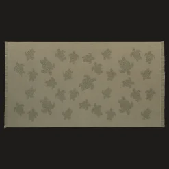 Outlet Vilebrequin Beach Fouta In Organic Cotton Turtles Jacquard Olivier/Green
