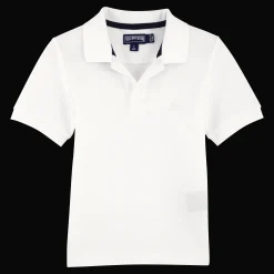 Hot Vilebrequin Boys Changing Cotton Pique Polo Shirt Solid White/White
