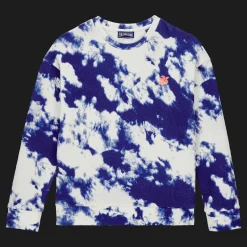 Best Sale Vilebrequin Boys Cotton Crewneck Sweatshirt Tie & Dye Navy/Blue