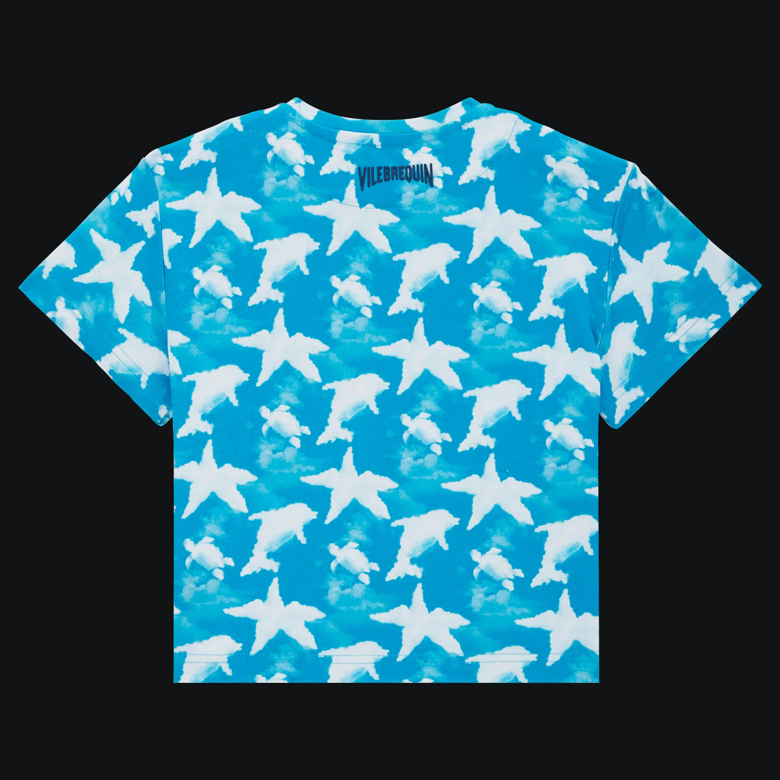 Hot Vilebrequin Boys Cotton T-Shirt Clouds Hawaii Blue/Blue