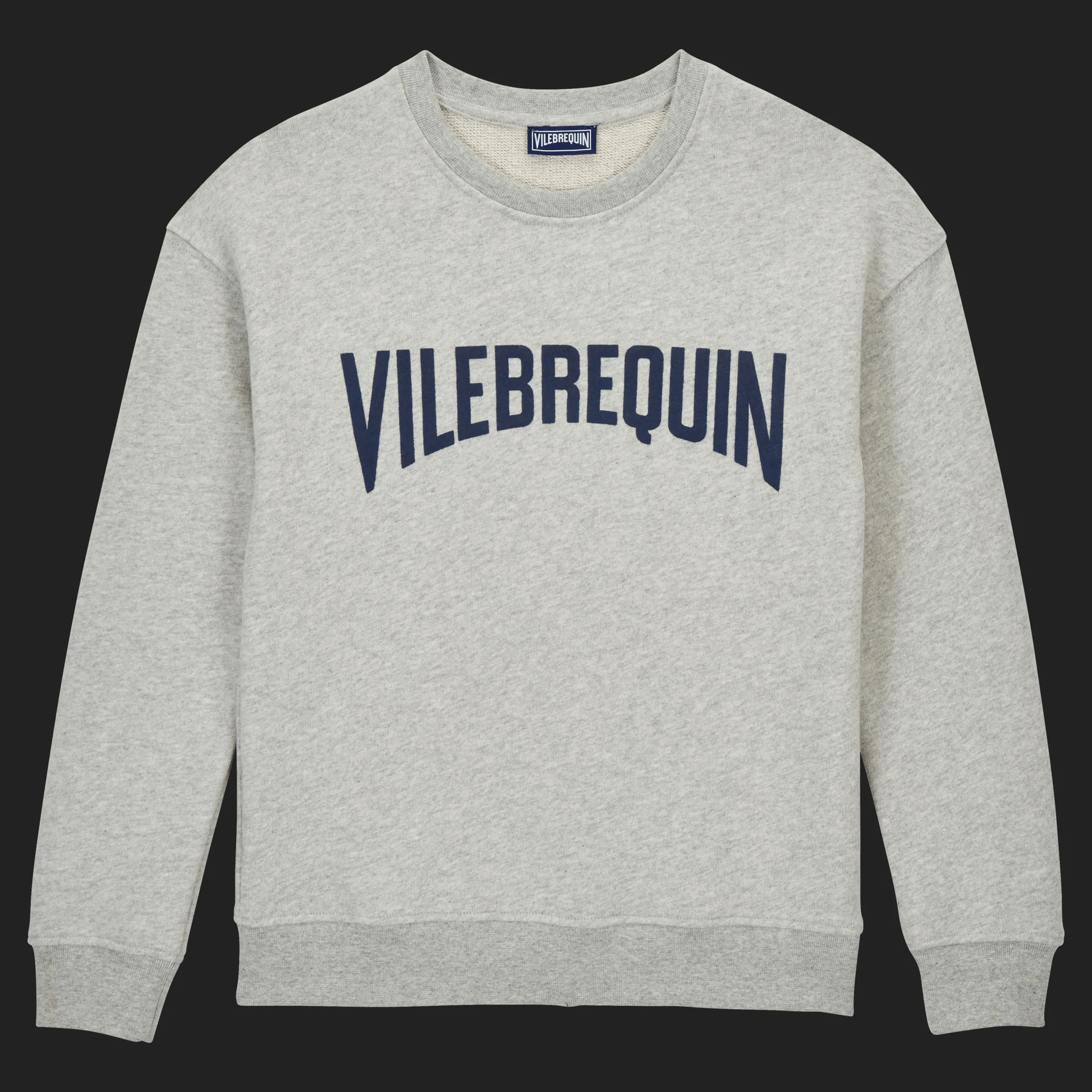 Cheap Vilebrequin Boys Crewneck Cotton Sweatshirt Logo Heather Grey/Grey