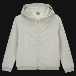 Sale Vilebrequin Boys Front Zip Sweatshirt Turtle Print At The Back Heather Grey/Grey