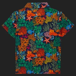 Sale Vilebrequin Boys Shirt Fonds Marins Multicolores Navy/Blue