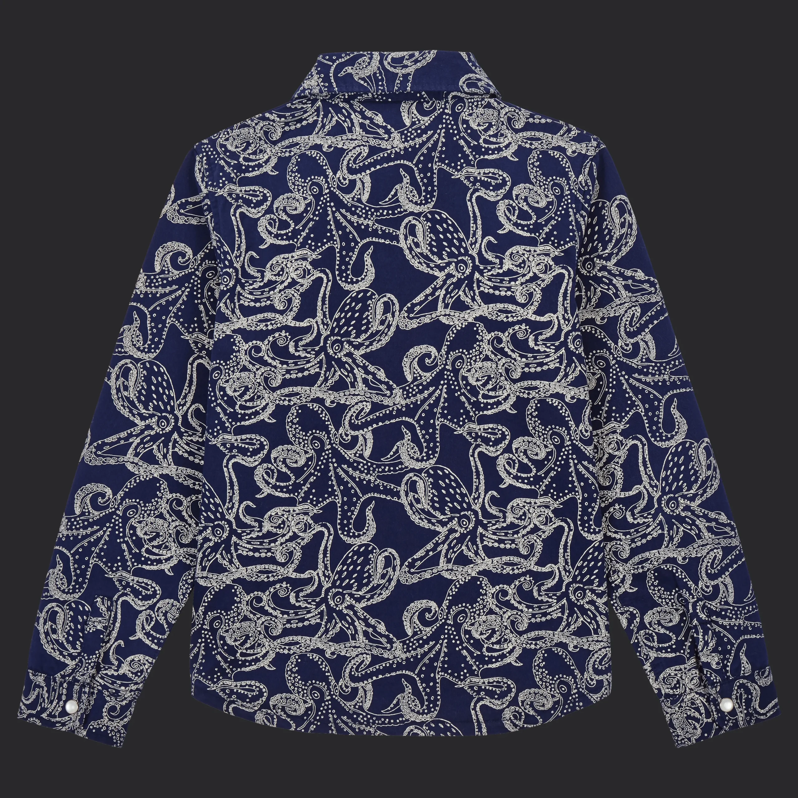 Sale Vilebrequin Boys Shirt Macro Octopussy Navy/Blue