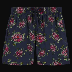 Clearance Vilebrequin Boys Stretch Swim Shorts Provencal Turles Navy/Blue