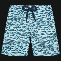 Hot Vilebrequin Boys Stretch Swim Trunks Gulf Stream Thalassa/Blue