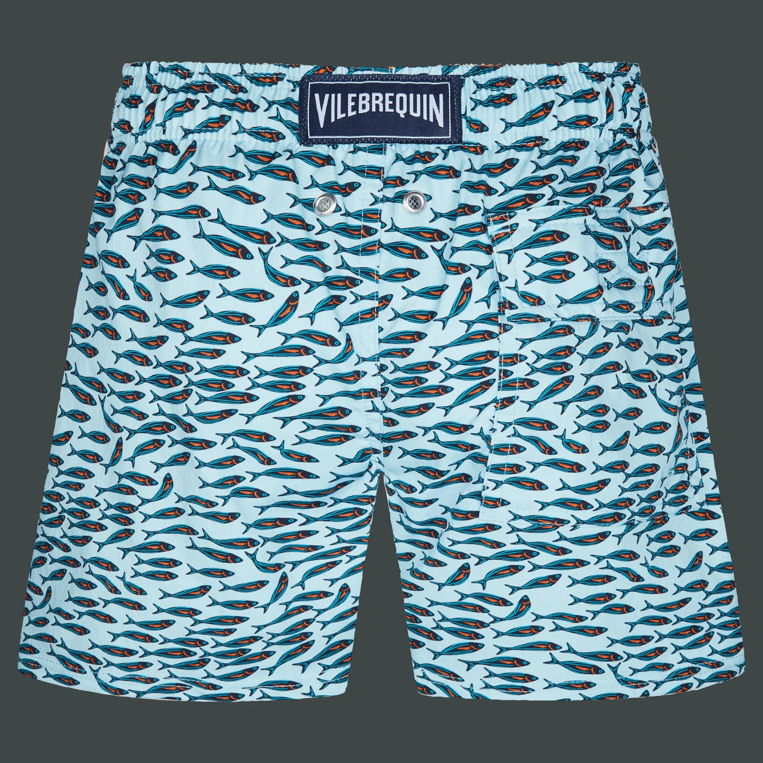 Hot Vilebrequin Boys Stretch Swim Trunks Gulf Stream Thalassa/Blue