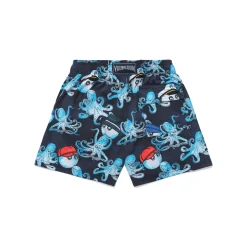 Cheap Vilebrequin Boys Stretch Swim Trunks - X Malbon Navy/Blue
