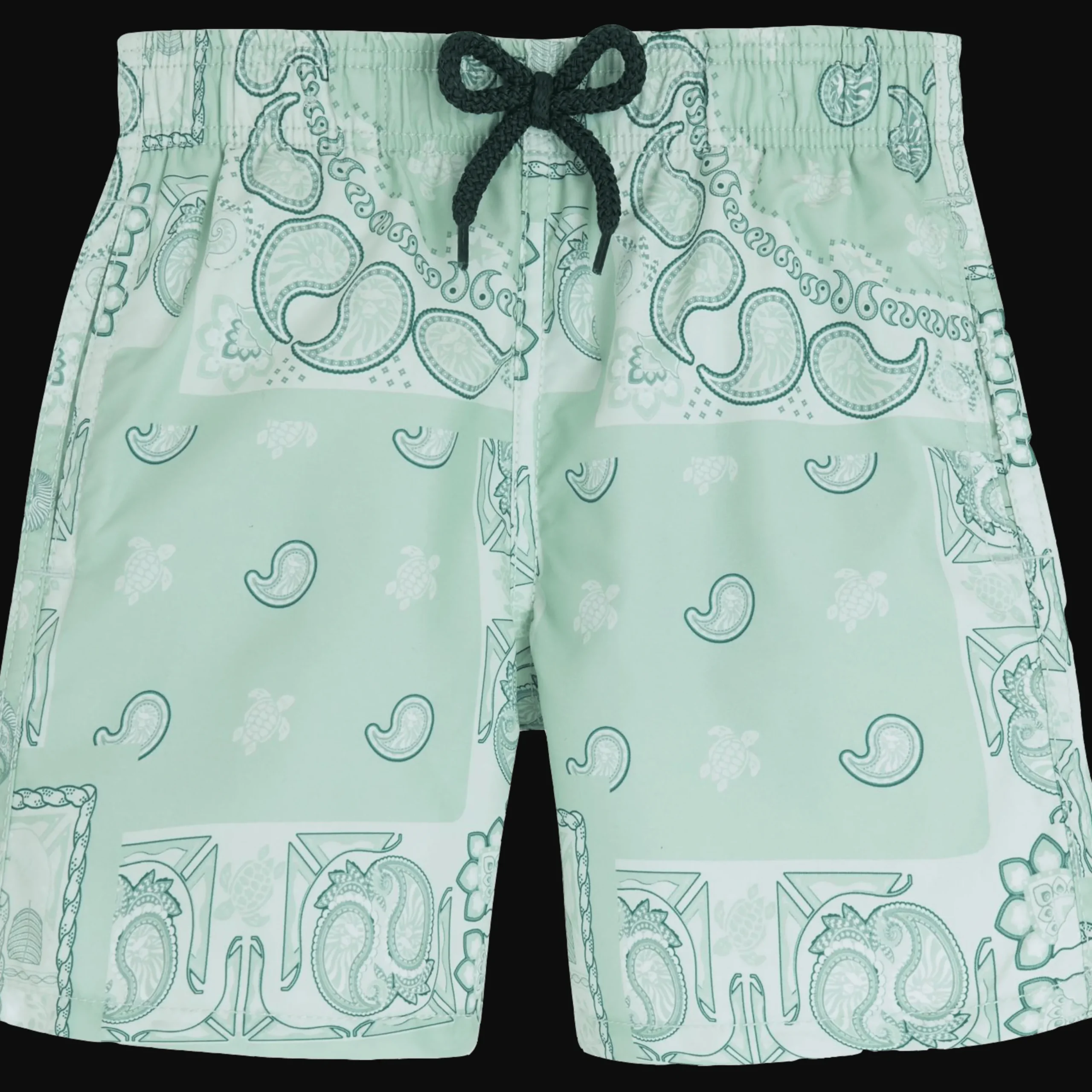 Flash Sale Vilebrequin Boys Swim Trunks Bandana - X Bape® Black Mint/Green