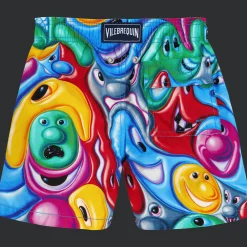 Store Vilebrequin Boys Swim Trunks Faces In Places - X Kenny Scharf Multicolor/Multi