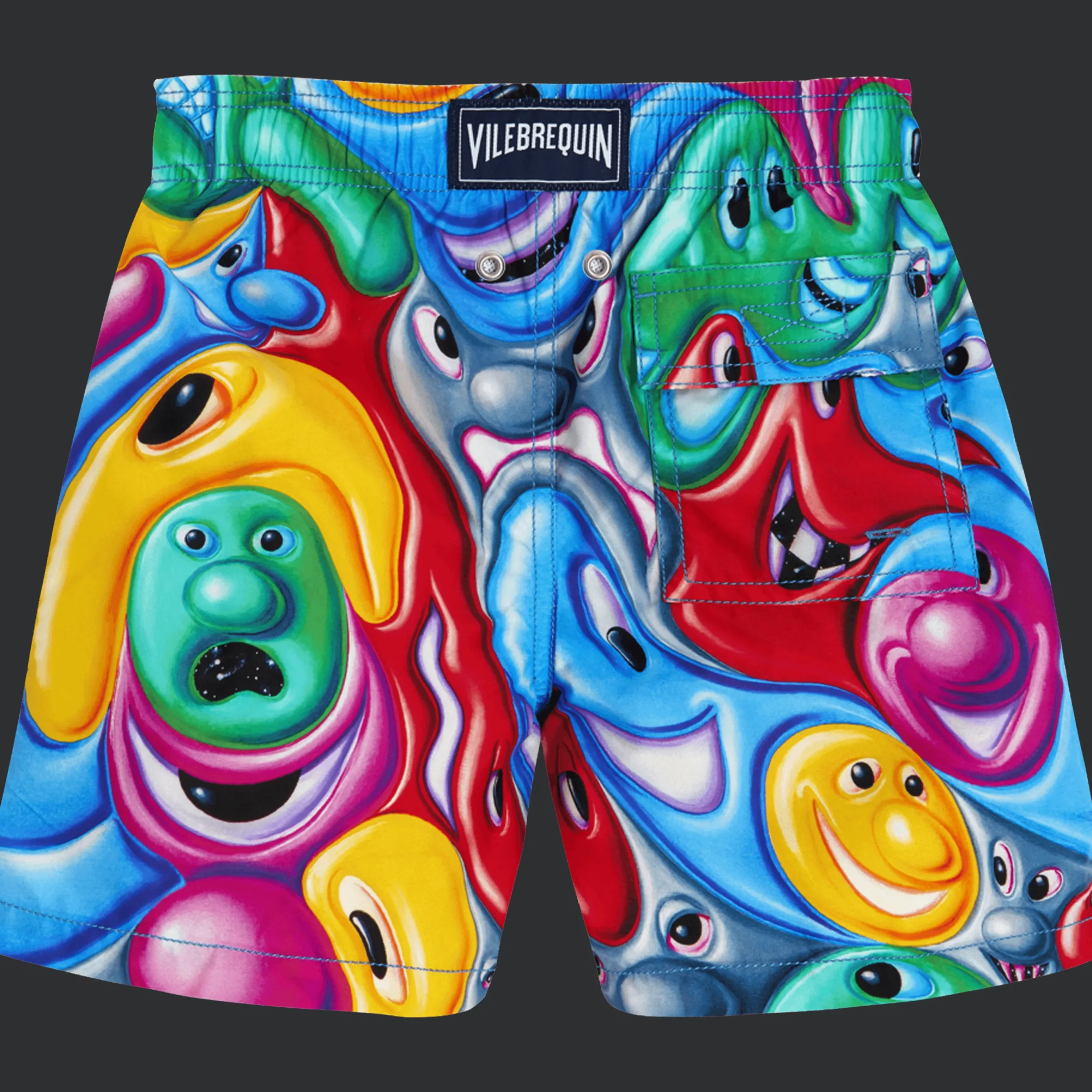Store Vilebrequin Boys Swim Trunks Faces In Places - X Kenny Scharf Multicolor/Multi