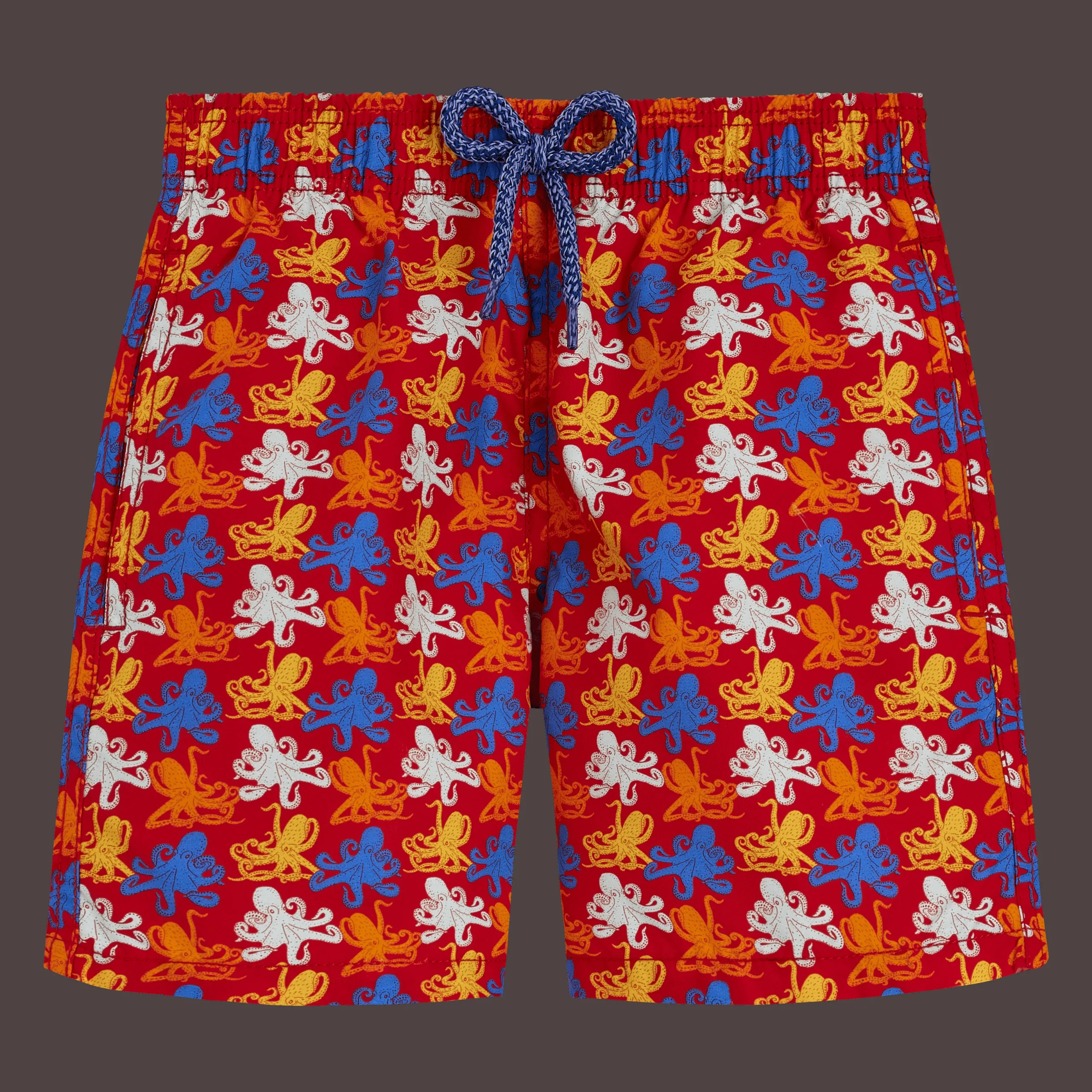 Hot Vilebrequin Boys Swim Trunks Micro Poulpes Poppy Red/Red