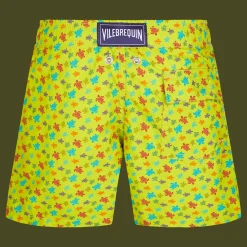 Best Vilebrequin Boys Swim Trunks Micro Tortues Rainbow Ginger/Green