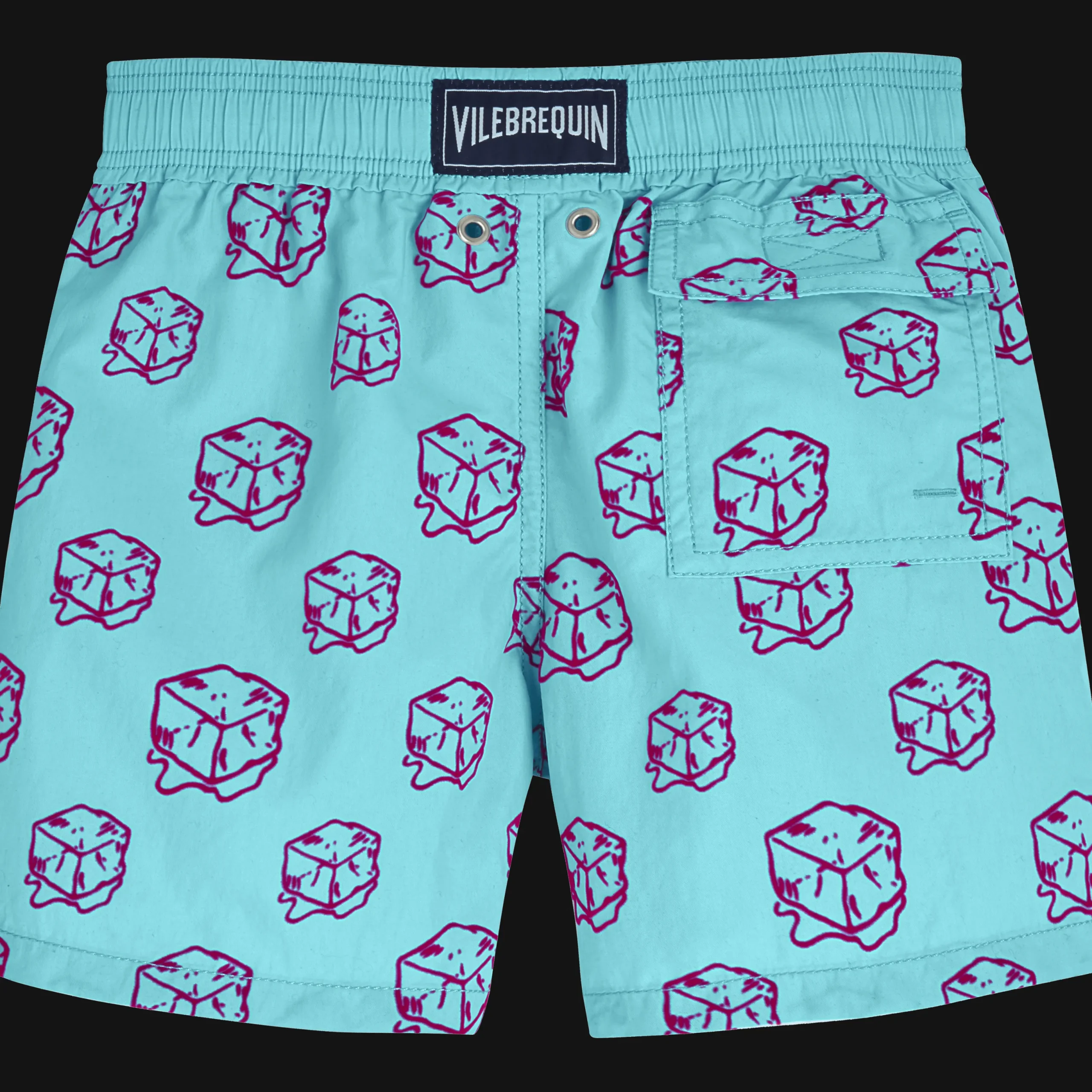 Online Vilebrequin Boys Swim Trunks Nola Flocked - X John M Armleder Lazulii Blue/Blue