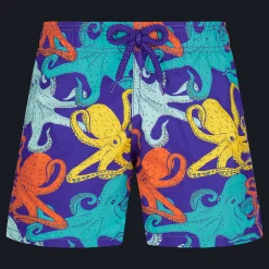 Outlet Vilebrequin Boys Swim Trunks Octopussy Purple Blue/Blue