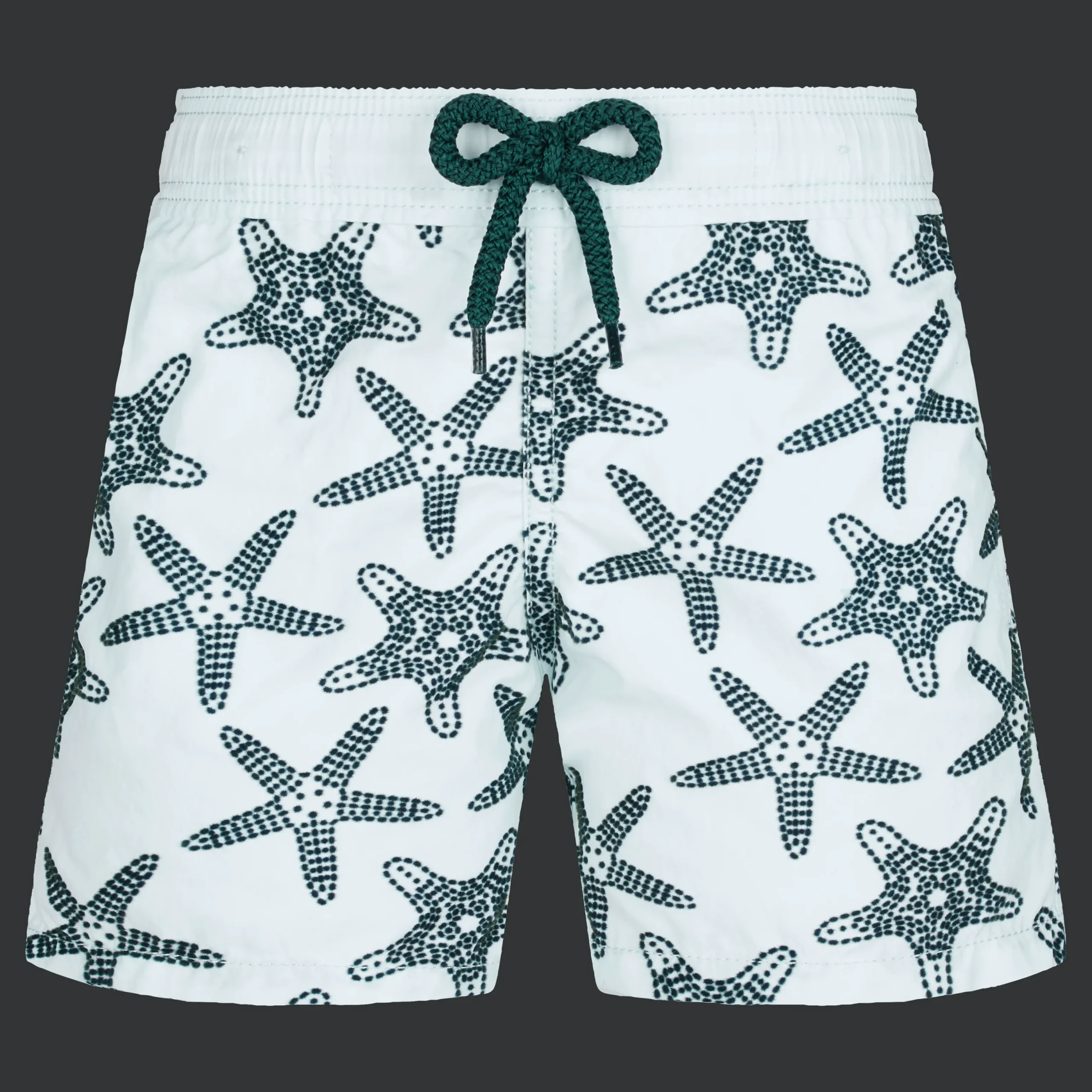 Best Vilebrequin Boys Swim Trunks Starfish Dance Flocked Glacier/Blue