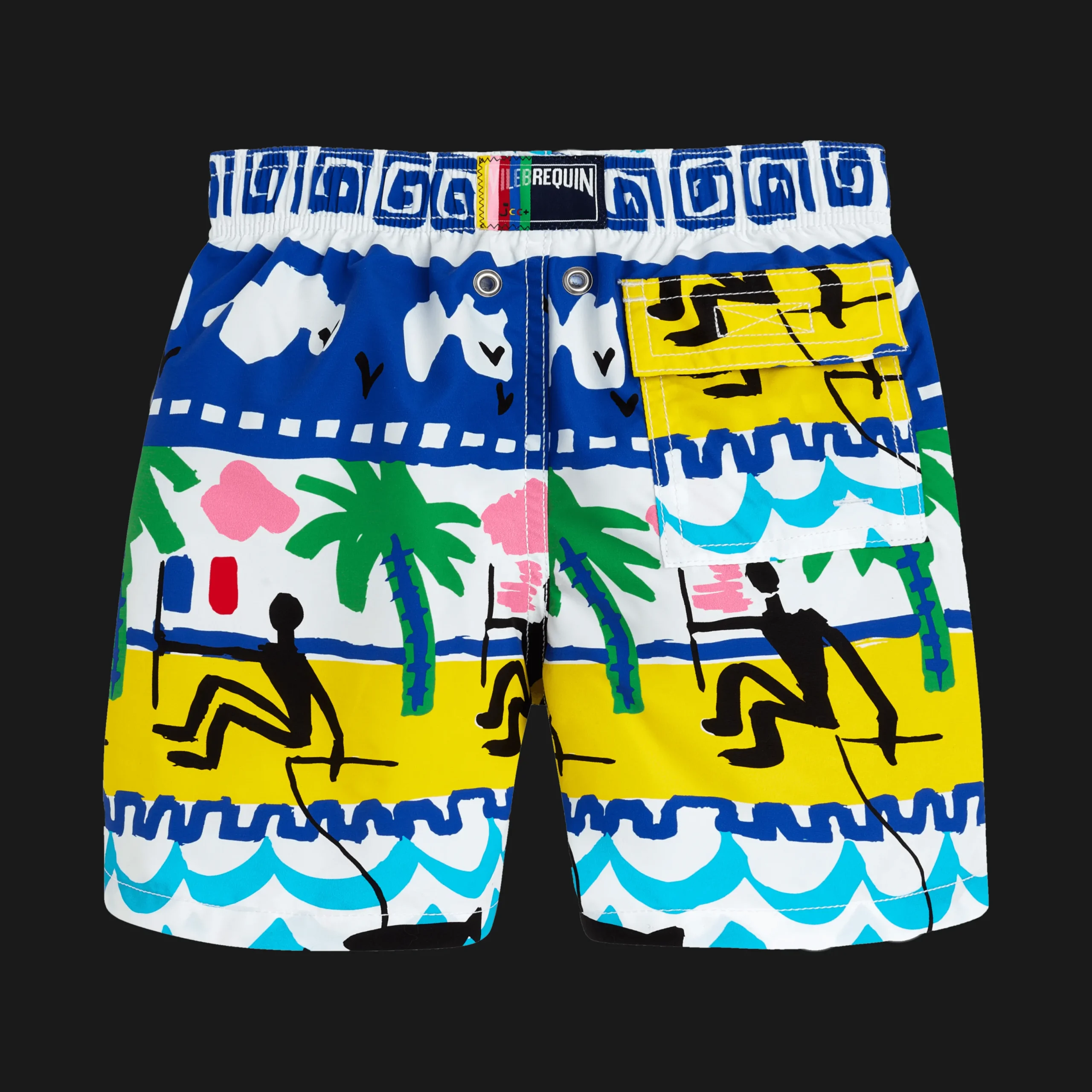 New Vilebrequin Boys Swimwear La Mer - X Jcc+ - Limited Edition White/White