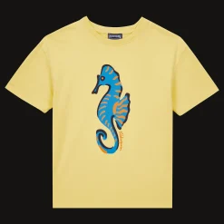 Cheap Vilebrequin Boys T-Shirt Seahorse Sunflower/Yellow