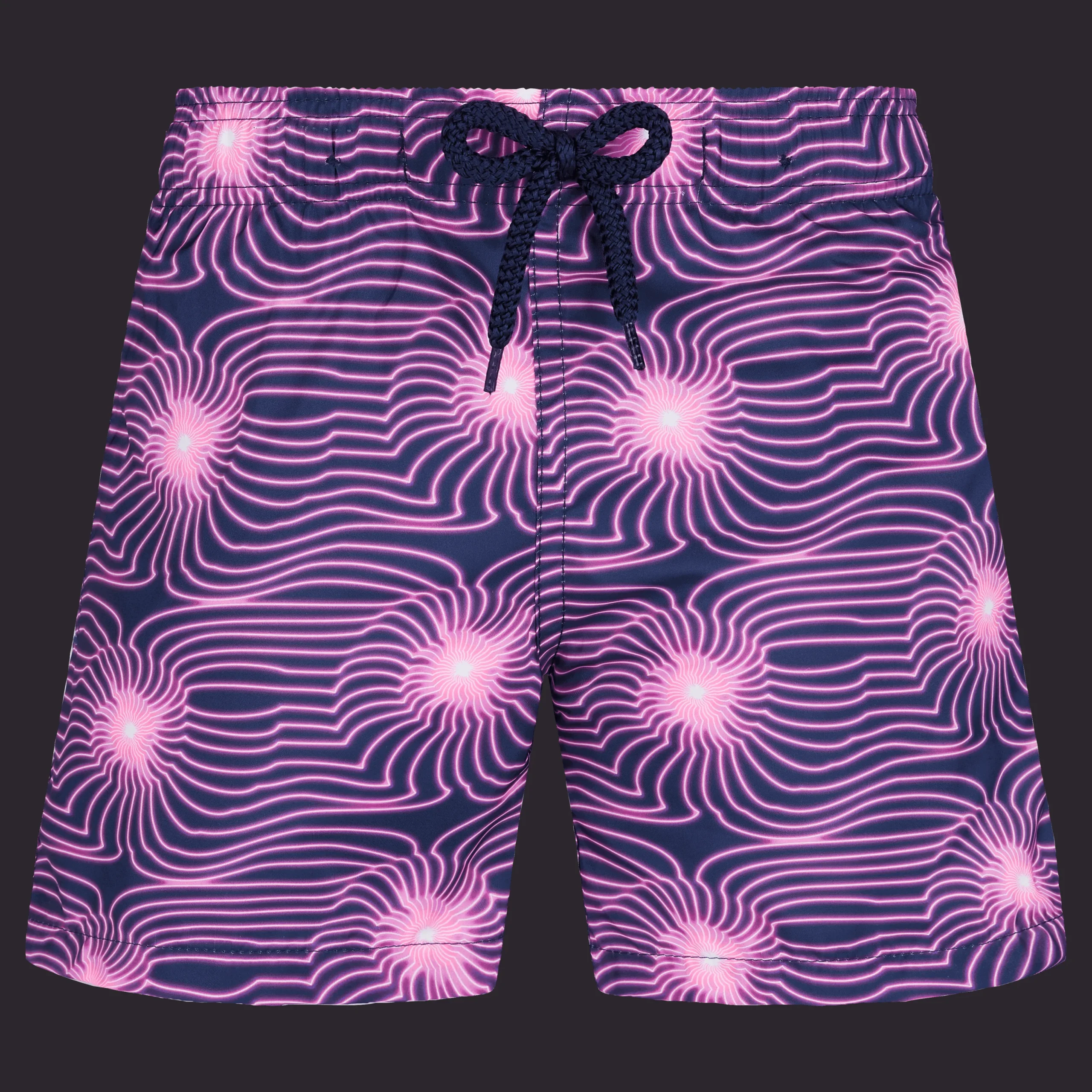 Online Vilebrequin Boys Ultra-Light And Packable Swim Trunks Hypno Shell Navy/Blue
