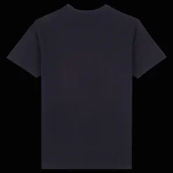 Cheap Vilebrequin Cotton Men T-Shirt Raiatea Navy/Blue