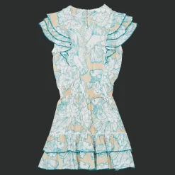 Best Sale Vilebrequin Girl Mini Dress Hidden Fishes - X Poupette St Barth White/White