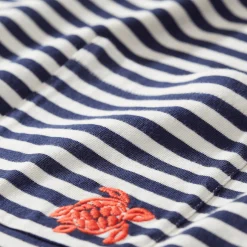 Shop Vilebrequin Girls Dress Stripes Navy/White/Blue