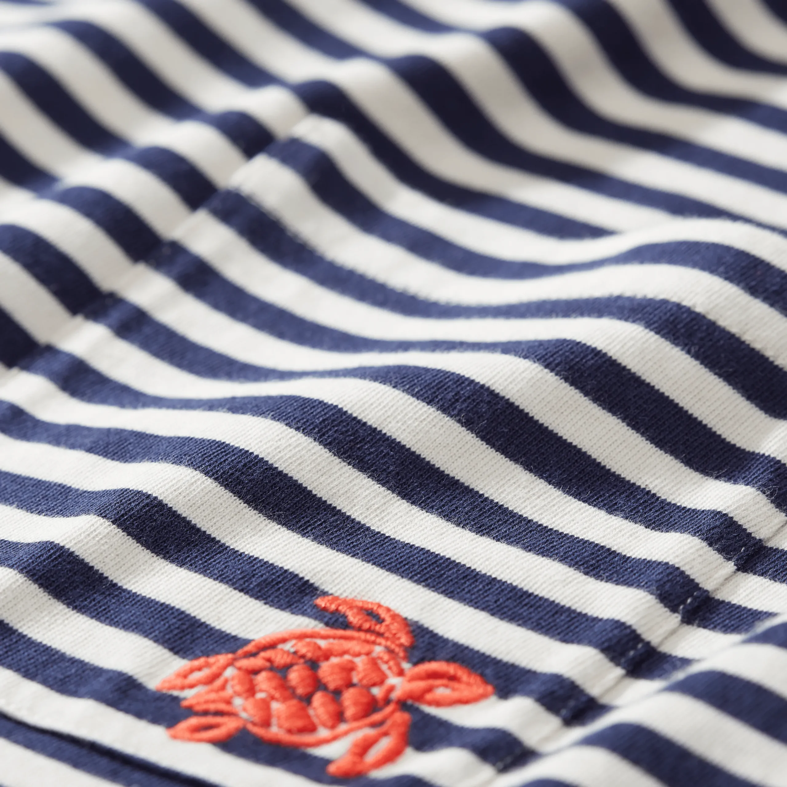 Shop Vilebrequin Girls Dress Stripes Navy/White/Blue
