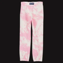 Shop Vilebrequin Girls Jogger Pants Tie & Dye Starfruit/Pink