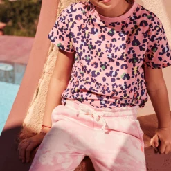 Shop Vilebrequin Girls Jogger Pants Tie & Dye Starfruit/Pink
