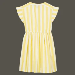 Clearance Vilebrequin Girls Long Dress Stripes Sunflower/Yellow