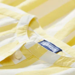 Clearance Vilebrequin Girls Long Dress Stripes Sunflower/Yellow