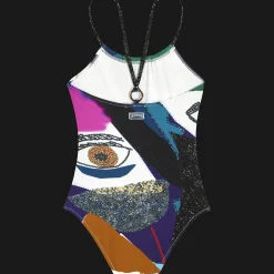 Cheap Vilebrequin Girls One-Piece Swimsuit Envoutement - X Deux Femmes Noires Purple Blue/Blue