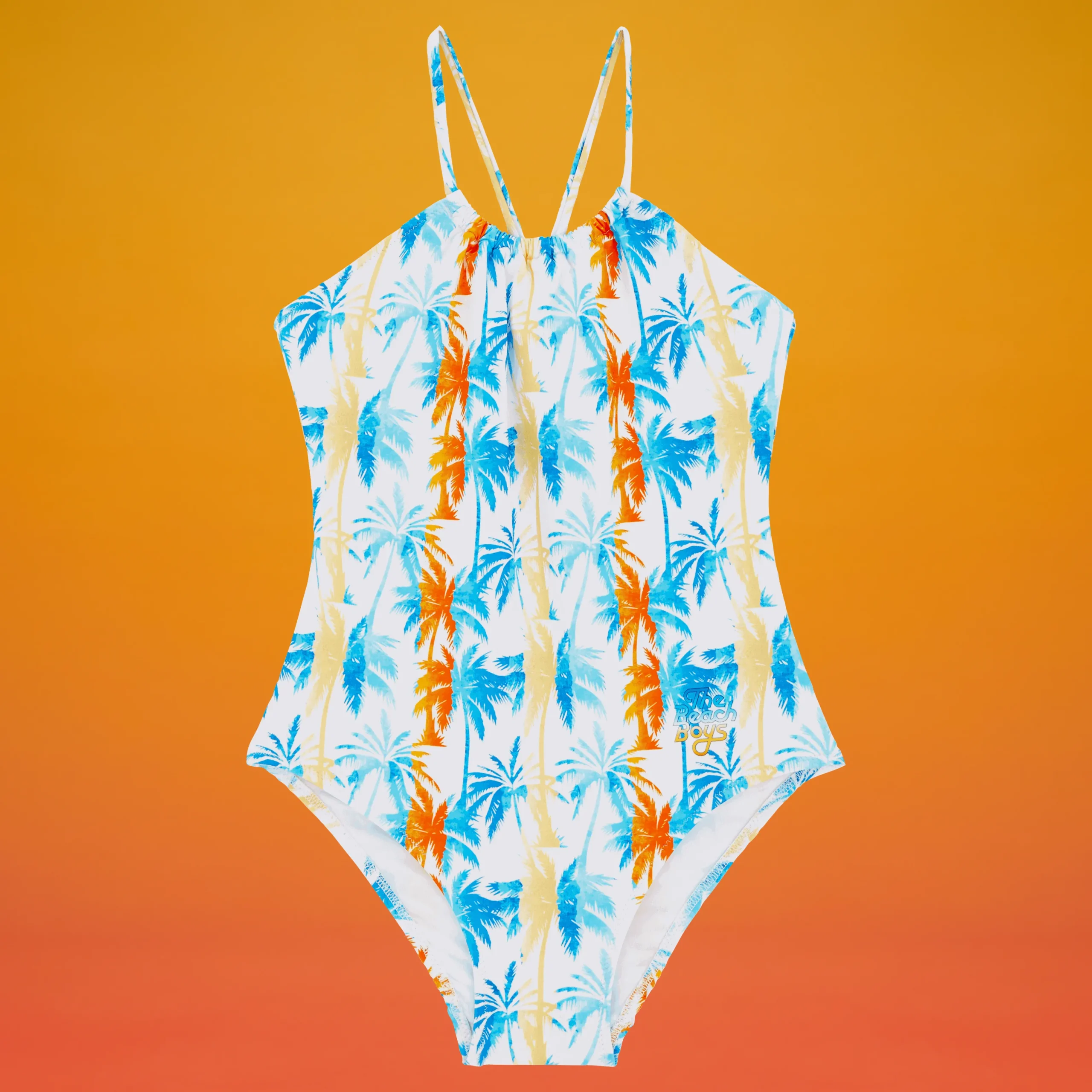 Sale Vilebrequin Girls One-Piece Swimsuit Palms & Stripes - X The Beach Boys White/White