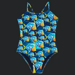 Flash Sale Vilebrequin Girls One-Piece Swimsuit Piranhas Navy/Blue