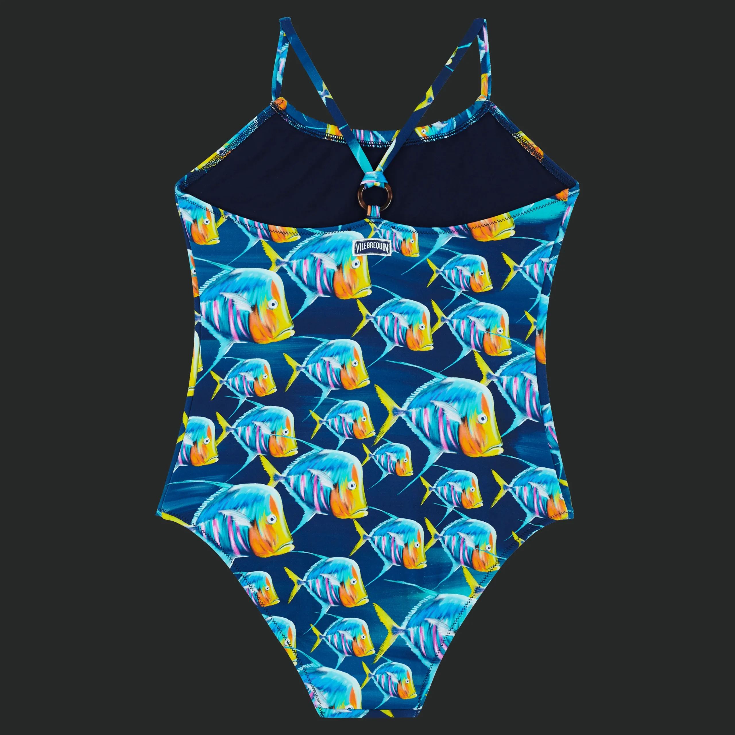 Flash Sale Vilebrequin Girls One-Piece Swimsuit Piranhas Navy/Blue