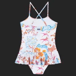 Cheap Vilebrequin Girls One-Piece Swimsuit Peaceful Trees White/White