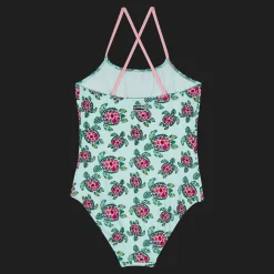 Best Vilebrequin Girls One-Piece Swimsuit Provencal Turtle Thalassa/Blue