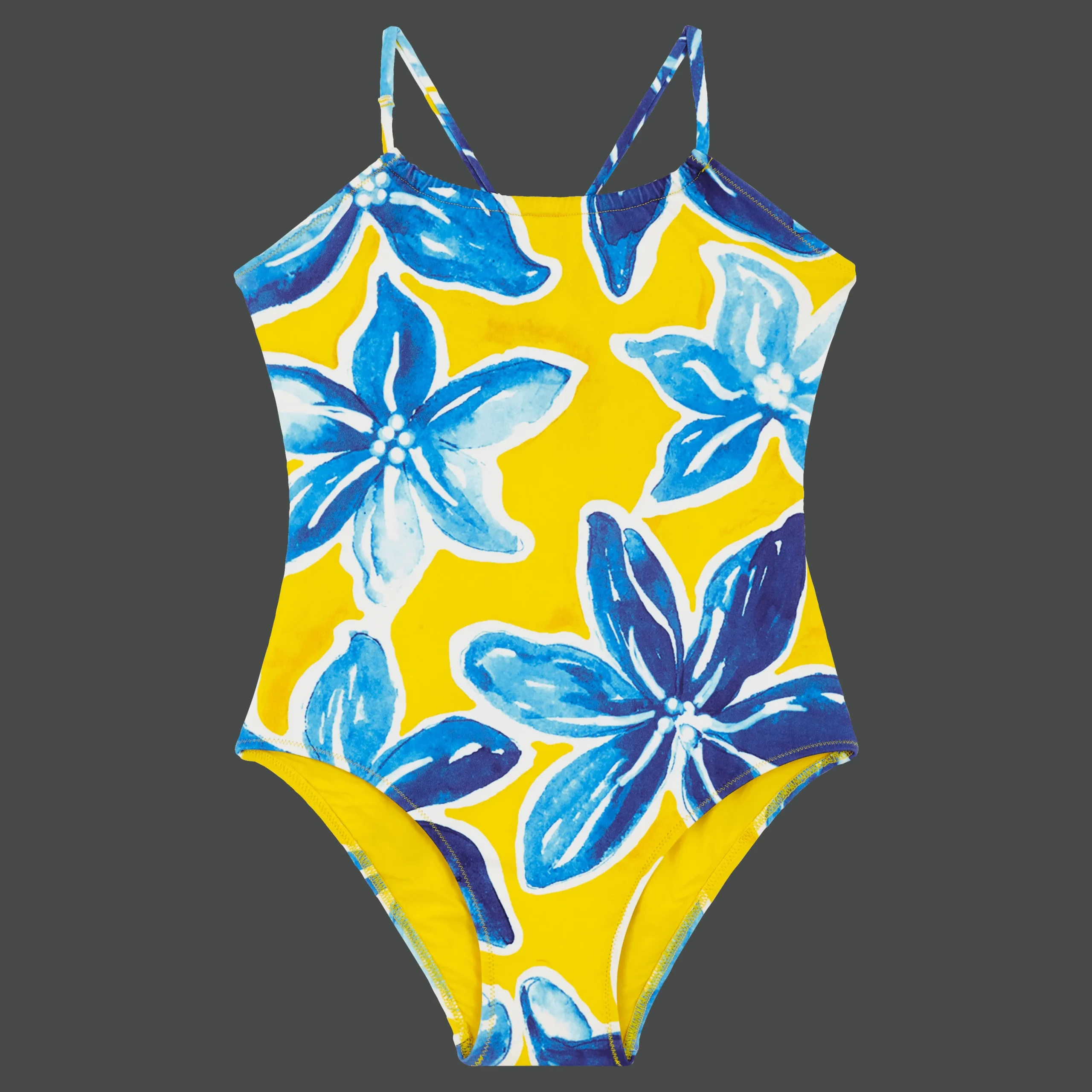 Outlet Vilebrequin Girls One-Piece Swimsuit Raiatea Sun/Yellow