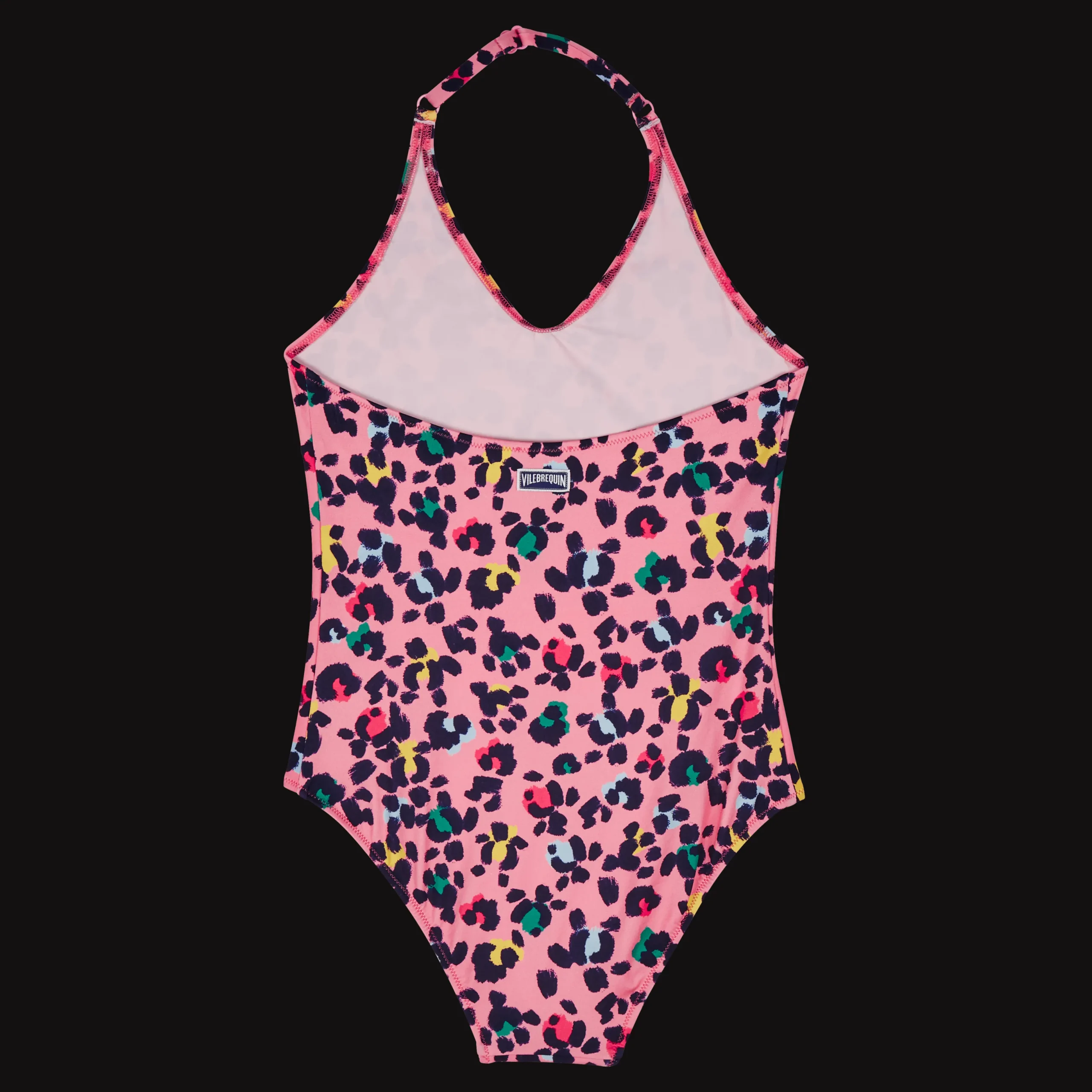 Cheap Vilebrequin Girls One-Piece Swimsuit Turtles Leopard Candy/Pink