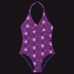 Best Vilebrequin Girls One-Piece Swimtrunk Hypno Shell Navy/Blue
