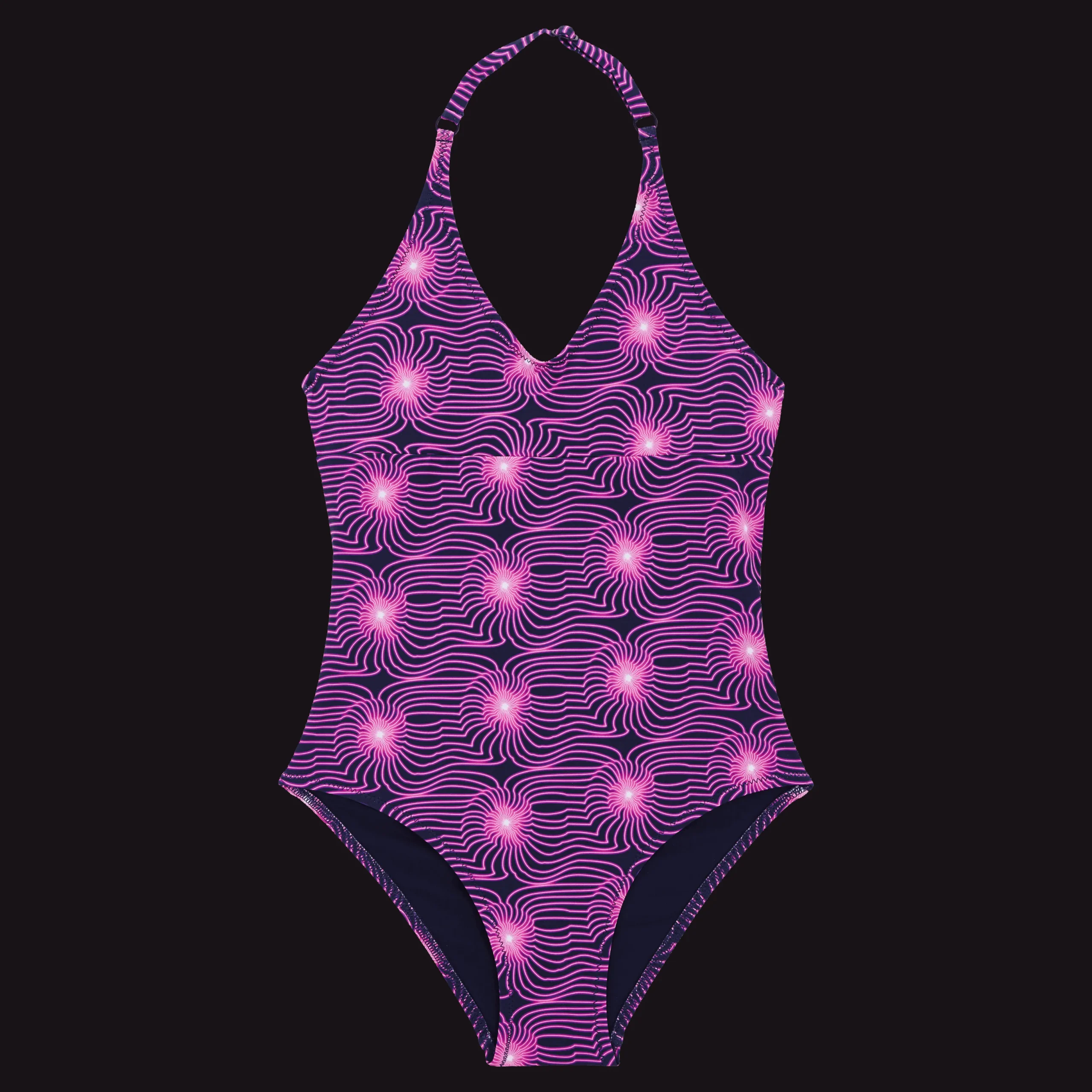 Best Vilebrequin Girls One-Piece Swimtrunk Hypno Shell Navy/Blue