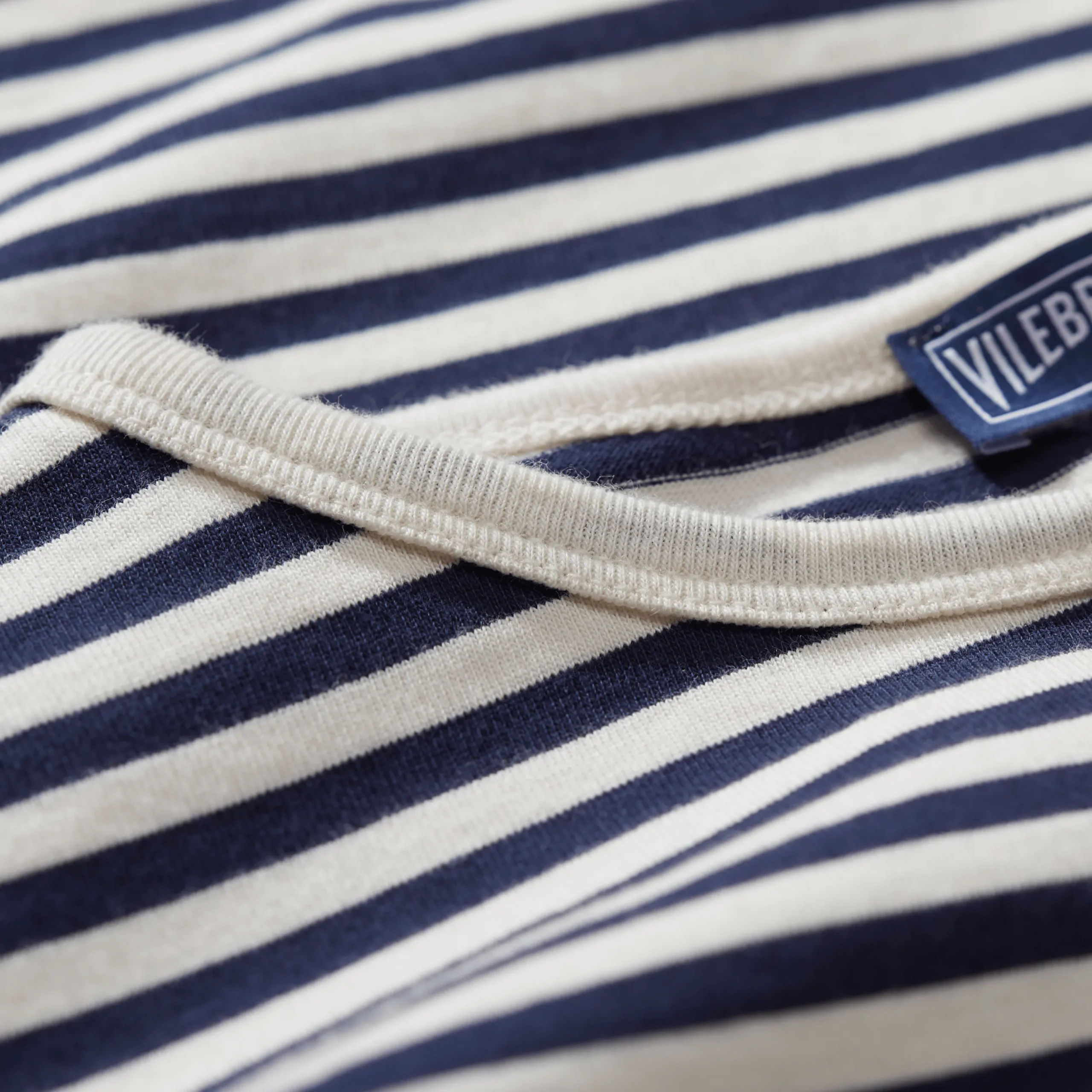 Shop Vilebrequin Girl'S Striped Long-Sleeve T-Shirt Navy/White/Blue