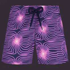 Hot Vilebrequin Girls Swim Short Hypno Shell Navy/Blue