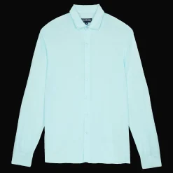 Discount Vilebrequin Jersey Tencel Men Shirt Thalassa/Blue