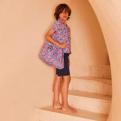 Hot Vilebrequin Kids Bag Crabs & Shrimps Earthenware/Blue