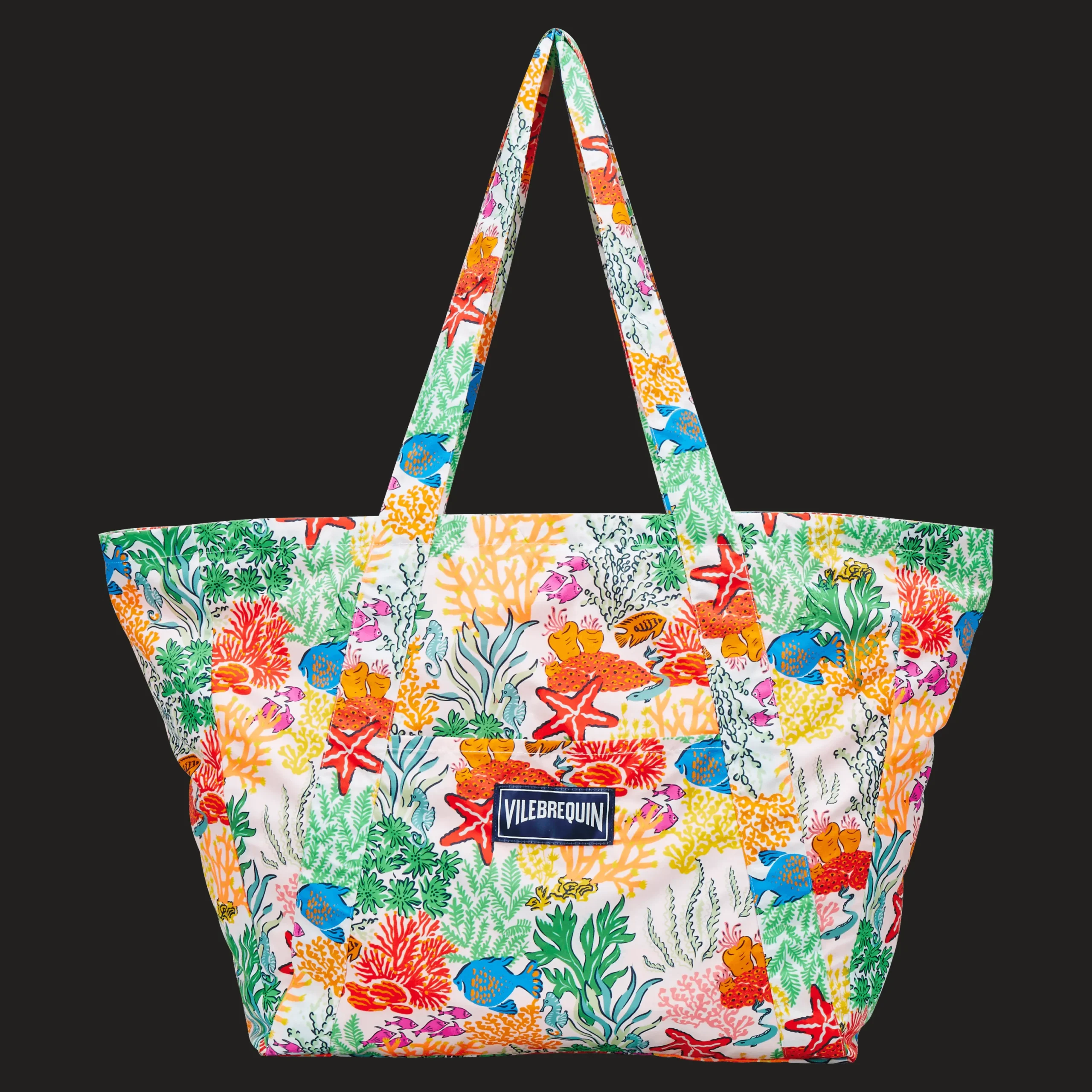 Fashion Vilebrequin Kids Bag Fonds Marins Multicolores White/White