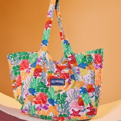 Fashion Vilebrequin Kids Bag Fonds Marins Multicolores White/White