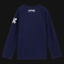Best Sale Vilebrequin Kids Long Sleeves Rashguard Solid Navy/Blue